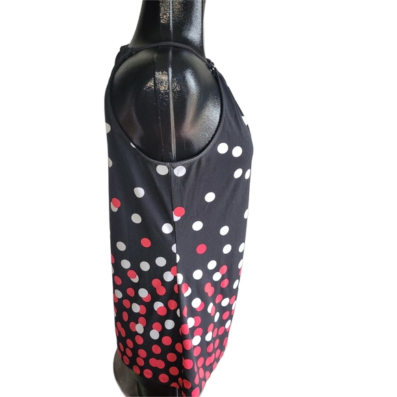 Ricki's Black Halter Top With Red and White Polka Dots M - Picture 3 of 6